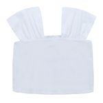 Camisa-manga-corta-tipo-crop-para-niña-Ropa-nina-Blanco