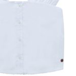 Camisa-manga-corta-tipo-crop-para-niña-Ropa-nina-Blanco