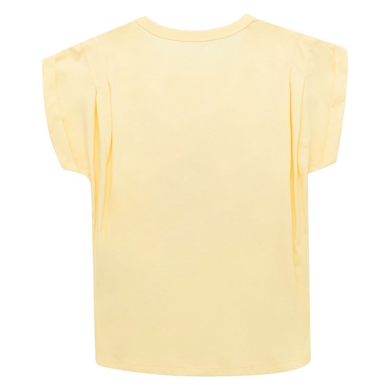 Camiseta-manga-corta-grafico-en-el-frente-para-niña-Ropa-nina-Amarillo