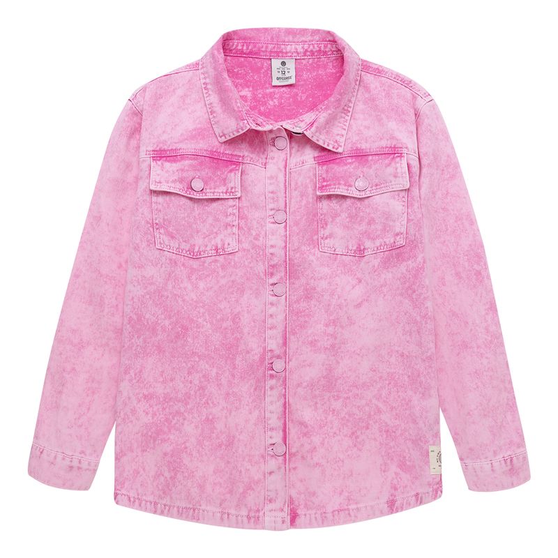 Chaqueta-con-botones-y-bolsillos-de-parche-para-niña-Ropa-nina-Rosado