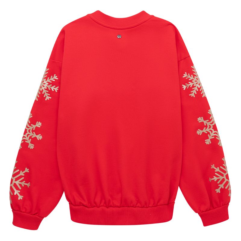 Buzo-cerrado-con-estampado-y-detalle-brillante-para-niña-Ropa-nina-Rojo