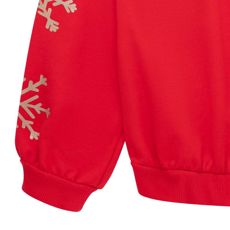 Buzo-cerrado-con-estampado-y-detalle-brillante-para-niña-Ropa-nina-Rojo