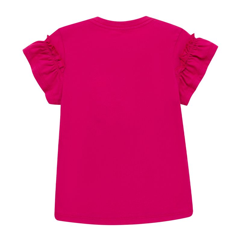 Camiseta-manga-corta-con-bolero-y-rouche-para-bebe-niña-Ropa-bebe-nina-Rosado