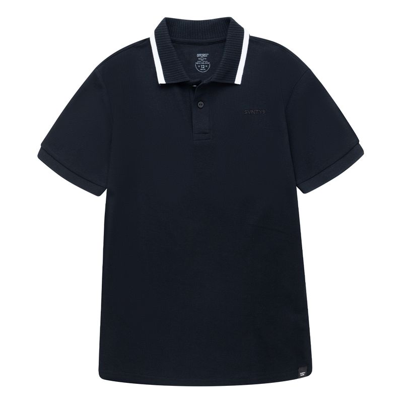 Camiseta-tipo-polo-oversize-para-niño-Ropa-nino-Negro