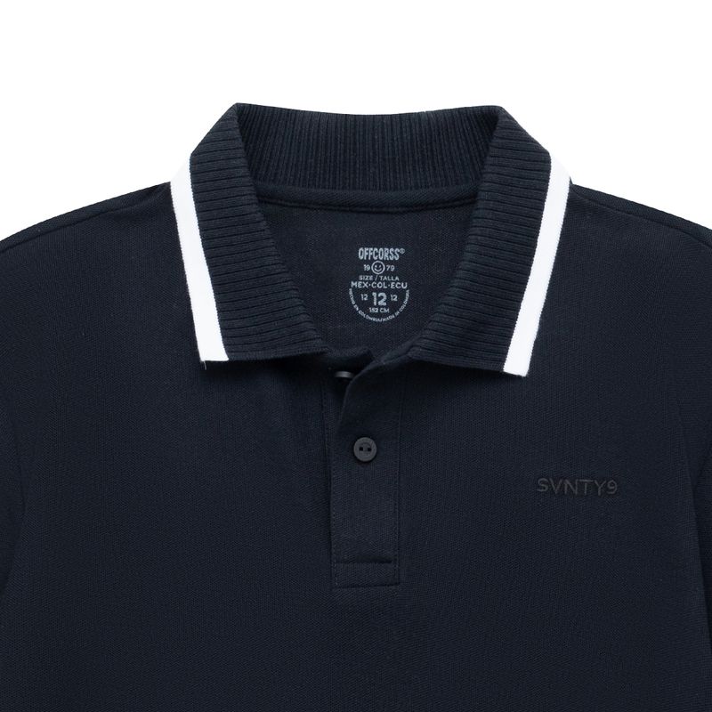 Camiseta-tipo-polo-oversize-para-niño-Ropa-nino-Negro