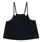 Camisa-manga-sisa-tipo-crop-con-espalda-cruzada-para-niña-Ropa-nina-Negro