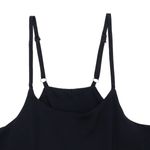 Camisa-manga-sisa-tipo-crop-con-espalda-cruzada-para-niña-Ropa-nina-Negro