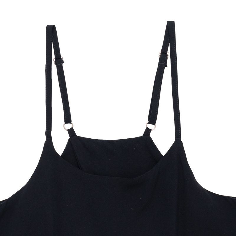 Camisa-manga-sisa-tipo-crop-con-espalda-cruzada-para-niña-Ropa-nina-Negro