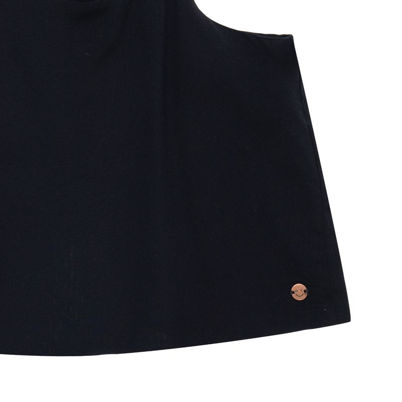 Camisa-manga-sisa-tipo-crop-con-espalda-cruzada-para-niña-Ropa-nina-Negro