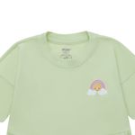 Camiseta-manga-corta-con-boleros-inferior-para-bebe-niña-Ropa-bebe-nina-Verde
