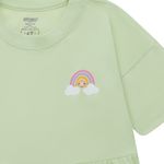 Camiseta-manga-corta-con-boleros-inferior-para-bebe-niña-Ropa-bebe-nina-Verde