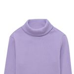 Camiseta-manga-larga-con-cuello-tortuga-para-niña-Ropa-nina-Violeta