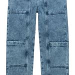 Denim-silueta-recta-con-bolsillos-de-parche-para-niña-Ropa-nina-Indigo-Claro