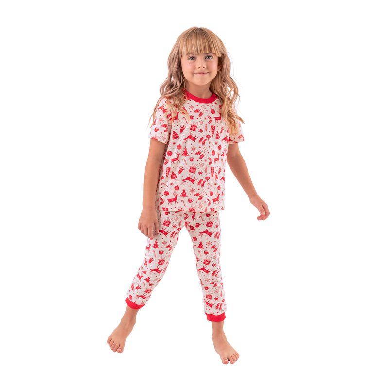 Pijama-navideña-manga-corta-para-bebe-unisex-Ropa-bebe-nino-Cafe