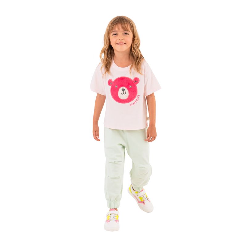 Camiseta-manga-corta-silueta-oversize-para-bebe-niña-Ropa-bebe-nina-Rosado