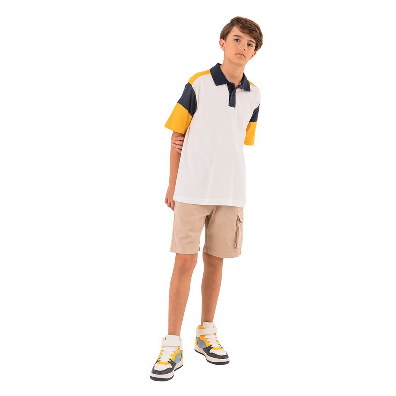 Camiseta-tipo-polo-oversize-para-niño-Ropa-nino-Gris