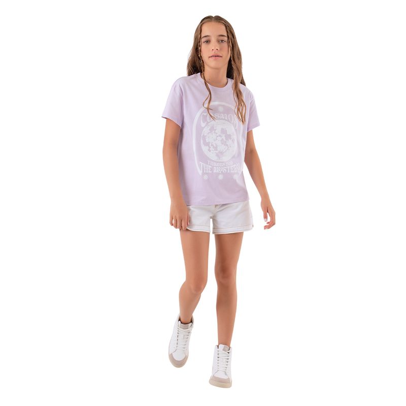 Camiseta-manga-corta-con-hombro-rodado-para-niña-Ropa-nina-Violeta