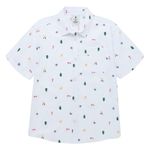 Camisa-manga-corta-navideña-para-niño-Ropa-nino-Blanco