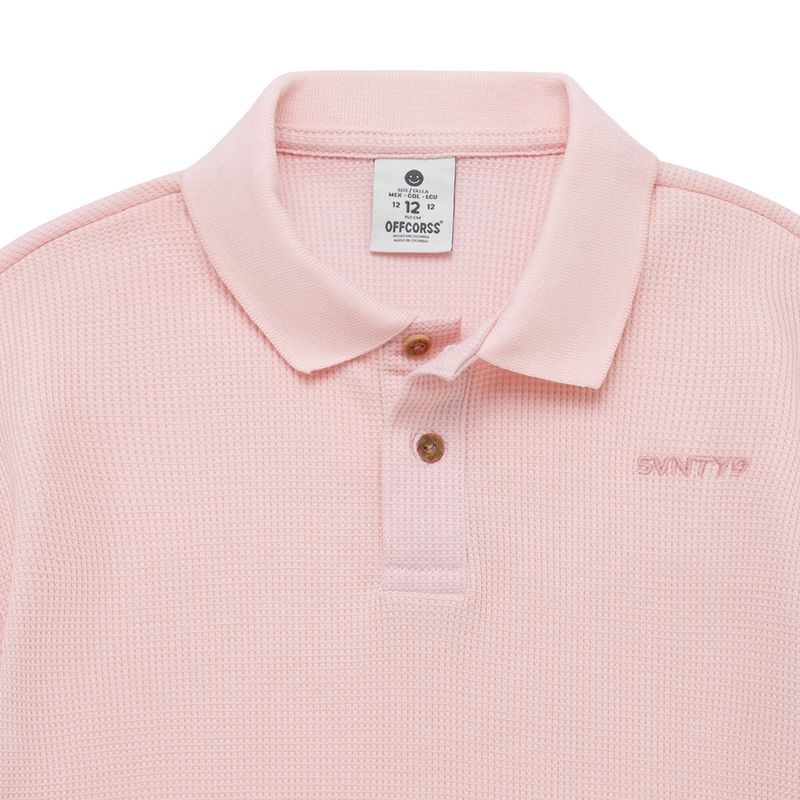 Camiseta-tipo-polo-para-niño-Ropa-nino-Rosado