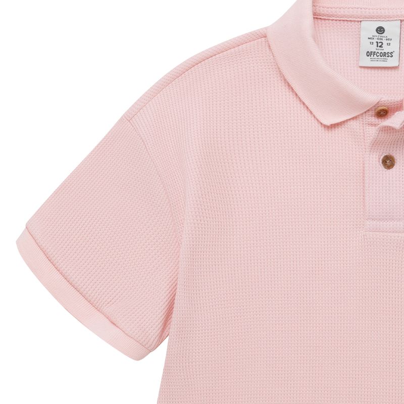 Camiseta-tipo-polo-para-niño-Ropa-nino-Rosado