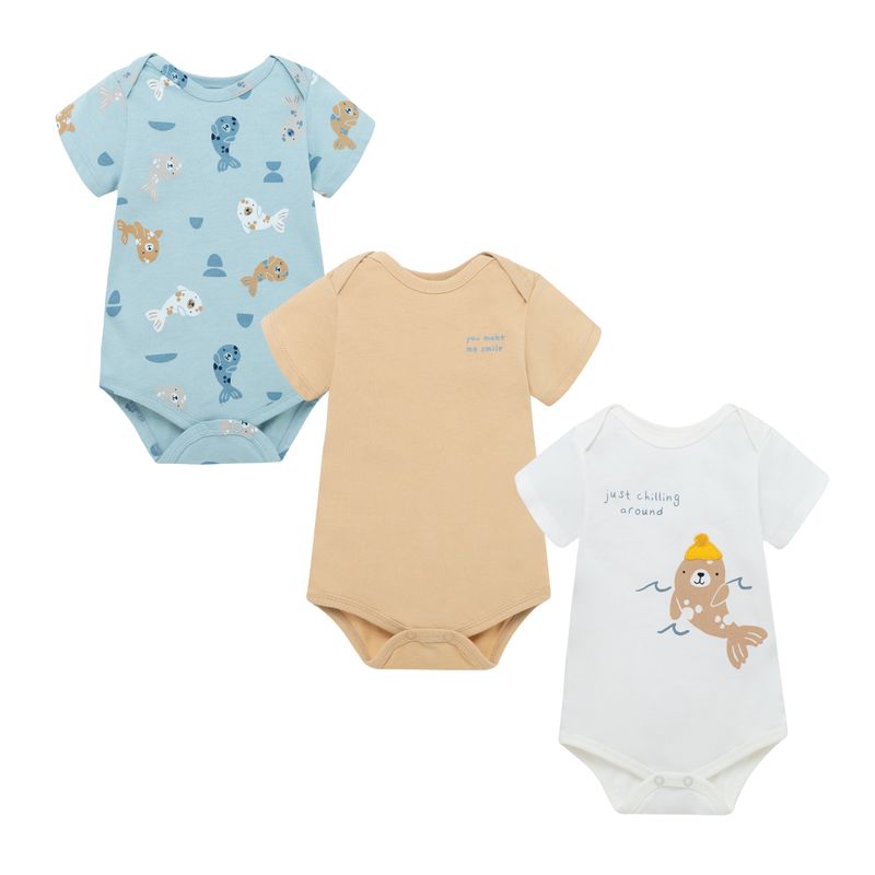 Set-x3-bodys-manga-corta-para-recien-nacido-niño-Ropa-recien-nacido-nino-Gris