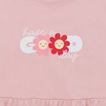 Camiseta-manga-corta-con-boleros-inferior-para-bebe-niña-Ropa-bebe-nina-Rosado