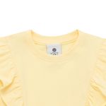 Camiseta-manga-corta-con-boleros-y-remaches-para-bebe-niña-Ropa-bebe-nina-Amarillo