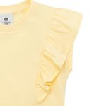 Camiseta-manga-corta-con-boleros-y-remaches-para-bebe-niña-Ropa-bebe-nina-Amarillo