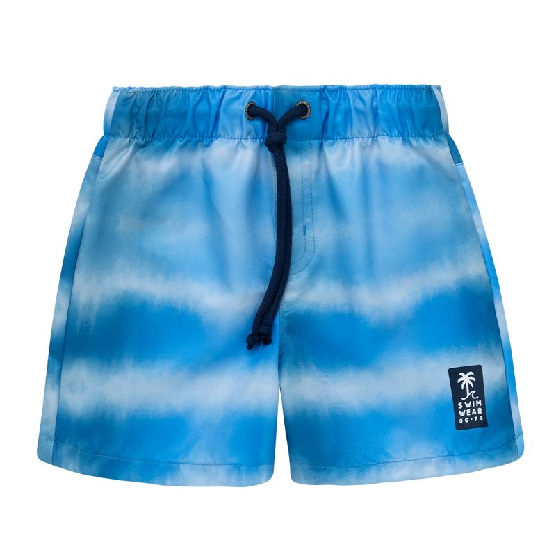 Pantaloneta-playera-con-cordon-ajustable-para-bebe-niño-Ropa-bebe-nino-Azul