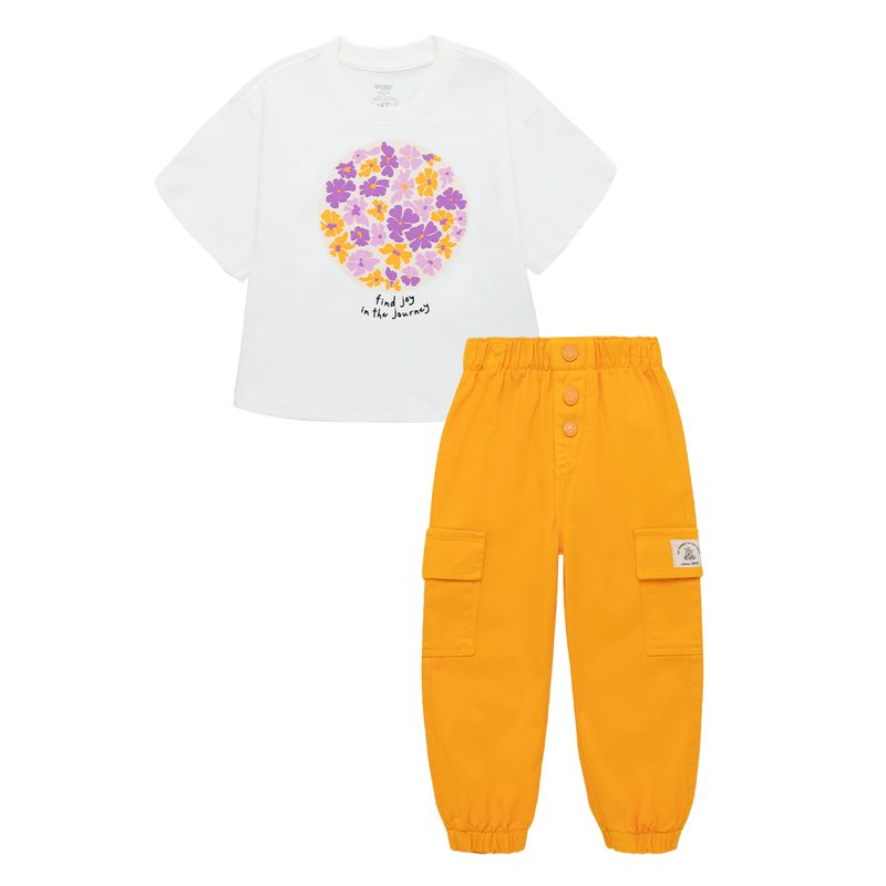Conjunto-camiseta-manga-corta---pantalon-para-bebe-niña-Ropa-bebe-nina-Gris