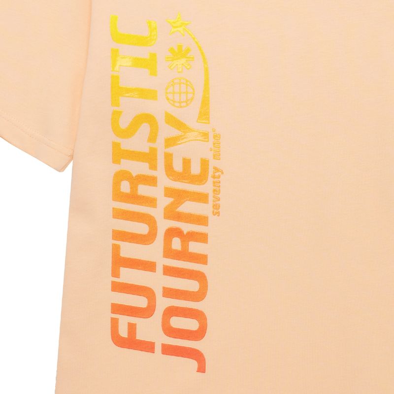 Camiseta-manga-corta-con-grafico-en-el-frente-para-niño-Ropa-nino-Naranja