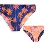 Traje-de-baño-bikini-doble-faz-para-niña-Ropa-nina-Azul