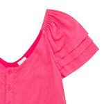 Camisa-manga-corta-para-niña-Ropa-nina-Fucsia