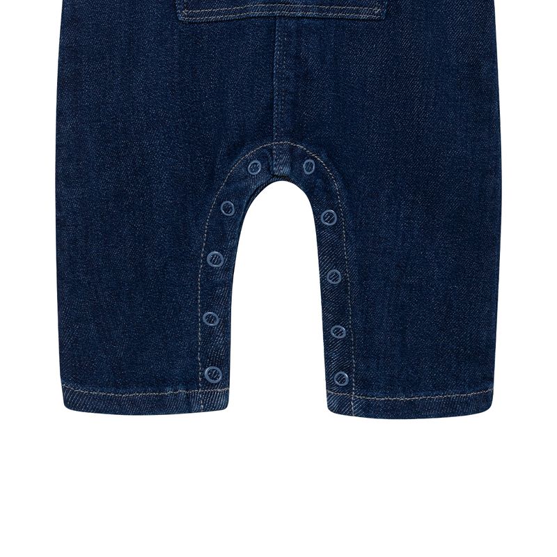Overall-largo-en-denim-para-recien-nacido-unisex-Ropa-recien-nacido-nino-Indigo-Medio