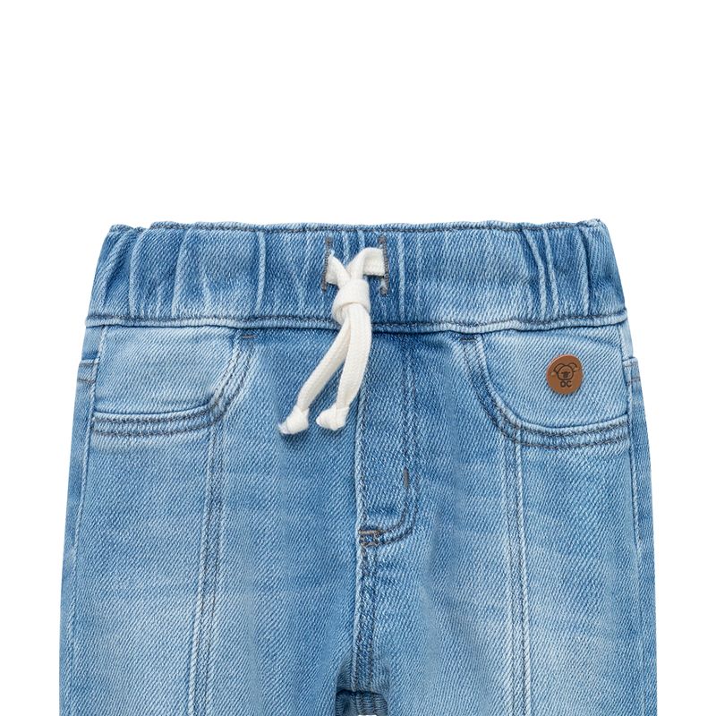 Denim-con-cordon-ajustable-para-recien-nacido-unisex-Ropa-recien-nacido-nino-Indigo-Claro