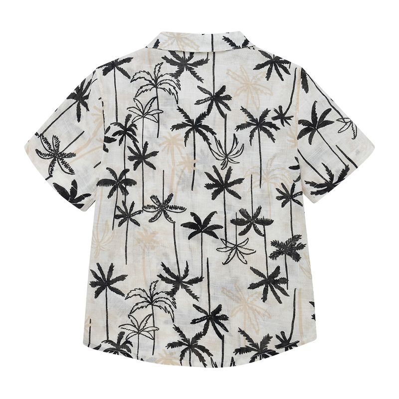 Camisa-manga-corta-silueta-resort-para-bebe-niño-Ropa-bebe-nino-Gris