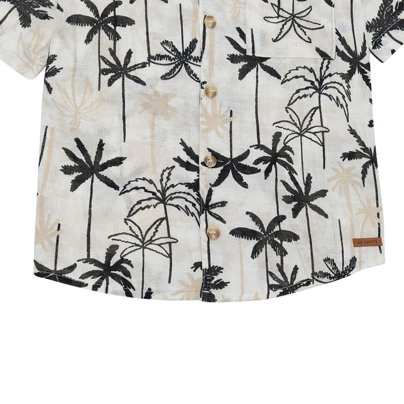 Camisa-manga-corta-silueta-resort-para-bebe-niño-Ropa-bebe-nino-Gris