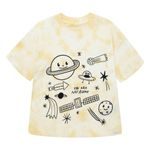 Camiseta-manga-corta-silueta-oversize-para-bebe-niño-Ropa-bebe-nino-Amarillo