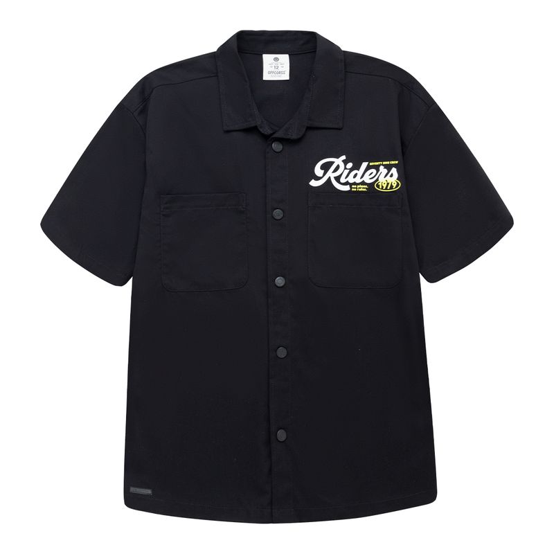 Camisa-manga-corta-silueta-oversize-para-niño-Ropa-nino-Negro