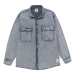 Camisa-manga-larga-con-bolsillos-para-niño-Ropa-nino-Gris