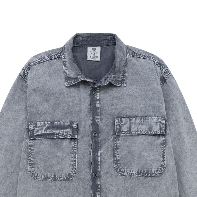 Camisa-manga-larga-con-bolsillos-para-niño-Ropa-nino-Gris
