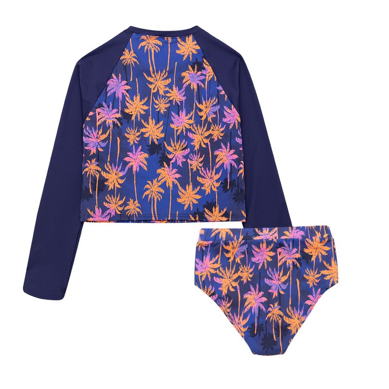 Tankini-silueta-crop-para-niña-Ropa-nina-Azul