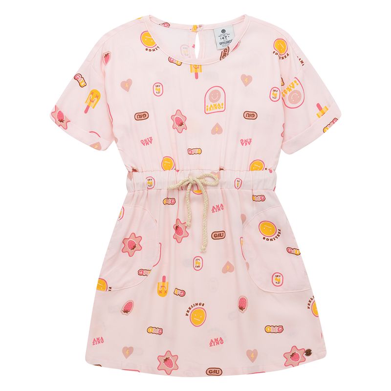 Vestido-manga-corta-para-bebe-niña-Ropa-bebe-nina-Rosado