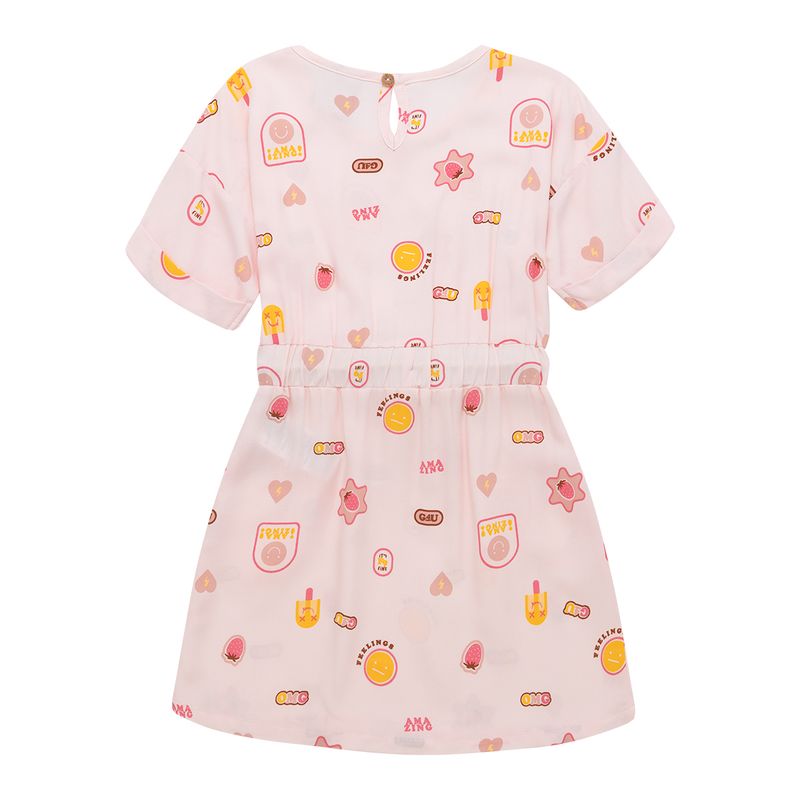 Vestido-manga-corta-para-bebe-niña-Ropa-bebe-nina-Rosado