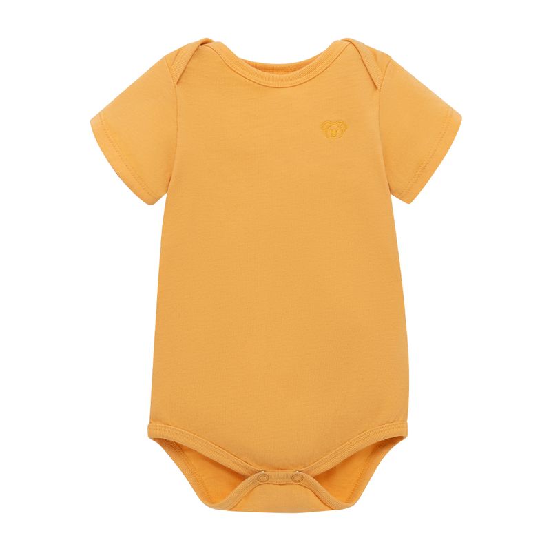 Set-x2-bodys-manga-larga---manga-corta-para-recien-nacido-unisex-Ropa-recien-nacido-nino-Amarillo