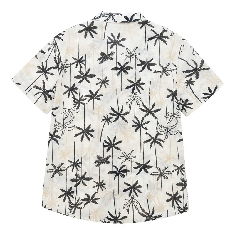 Camisa-manga-corta-tipo-resort-para-niño-Ropa-nino-Gris