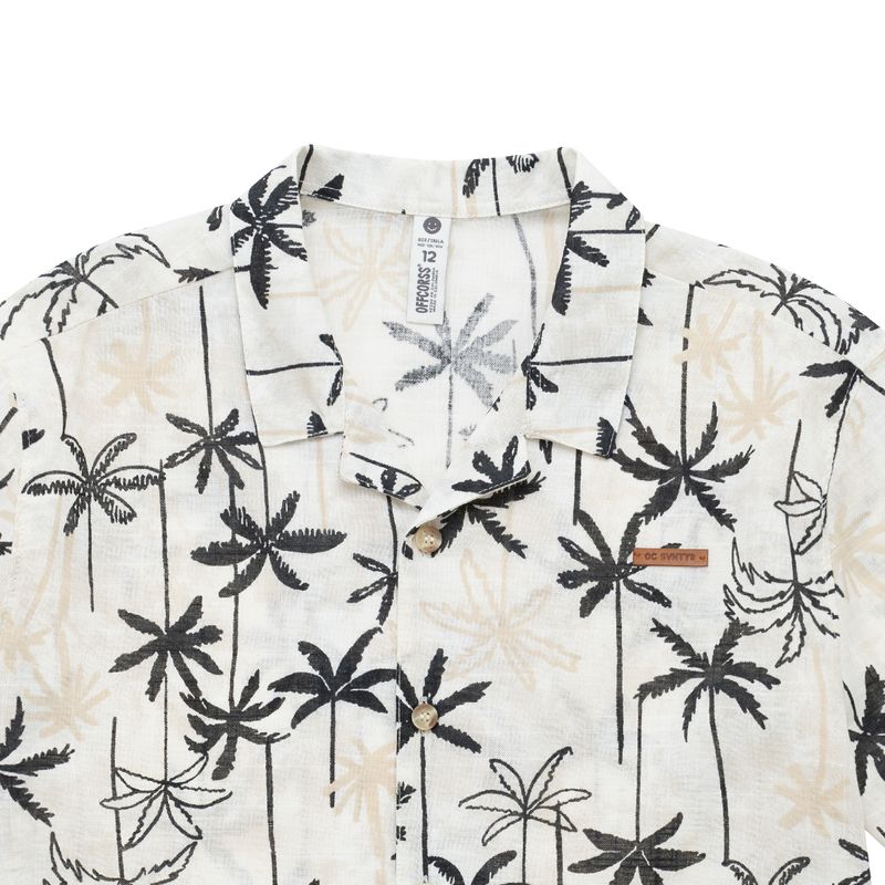 Camisa-manga-corta-tipo-resort-para-niño-Ropa-nino-Gris