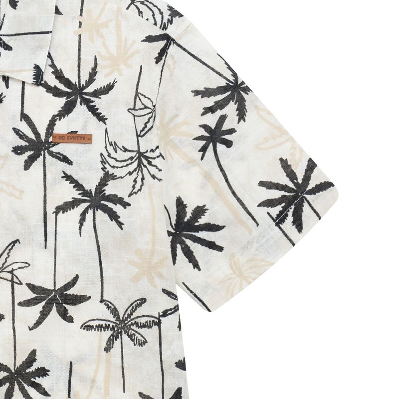 Camisa-manga-corta-tipo-resort-para-niño-Ropa-nino-Gris
