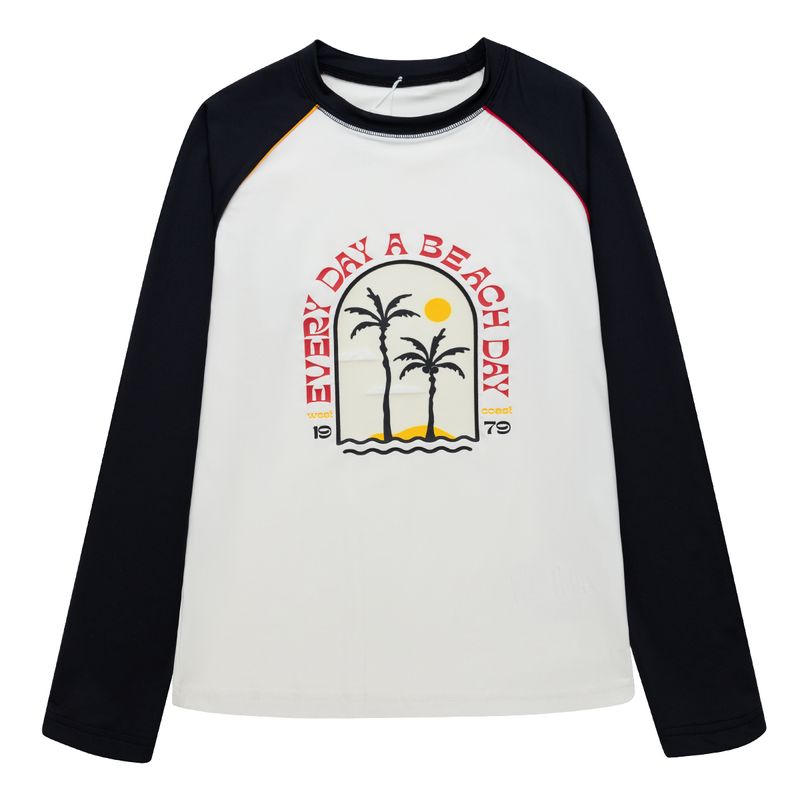 Camiseta-de-baño-manga-larga-para-niño-Ropa-nino-Negro