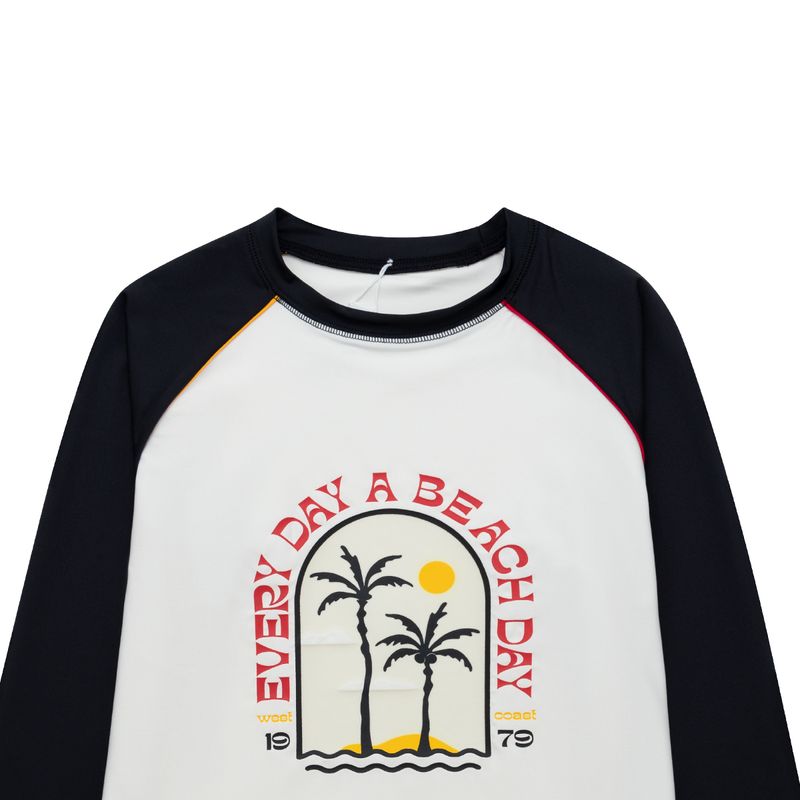 Camiseta-de-baño-manga-larga-para-niño-Ropa-nino-Negro